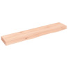 Estante de pared madera maciza de roble sin tratar 100x20x6 cm 1