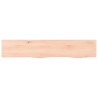 Estante de pared madera maciza de roble sin tratar 100x20x6 cm 2