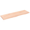 Estante de pared madera maciza de roble sin tratar 100x30x2 cm 1
