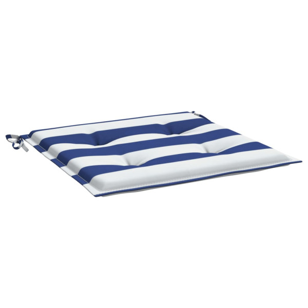 Almofadões p/ cadeira 2pcs 40x40x4 cm tecido riscas azul/branco M 4