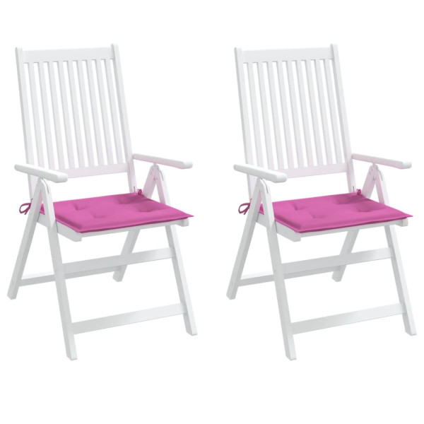 Cojines de silla de jardín 2 uds tela rosa 40x40x3 cm M 3