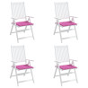 Cojines de silla de jardín 4 uds tela rosa 40x40x3 cm 3