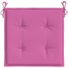 Cojines de silla de jardín 4 uds tela rosa 40x40x3 cm 5