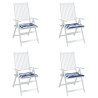 Cojines silla jardín 4 uds tela a rayas azul y blanco 50x50x3cm 3