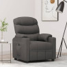 Sillón reclinable eléctrico de tela gris oscuro 1