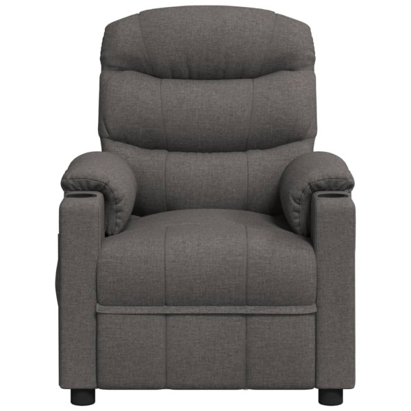 Sillón reclinable eléctrico de tela gris oscuro M 4