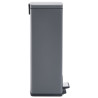 Cubo basura con pedal antihuellas 30L gris acero inoxidable 4