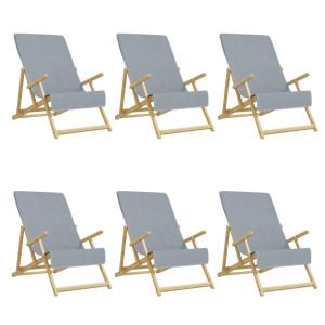 Toalhas de praia 6 pcs 60x135 cm tecido 400 GSM cinzento H