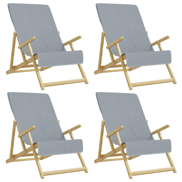 Toalhas de praia 4 pcs 60x135 cm tecido 400 GSM cinzento M 2