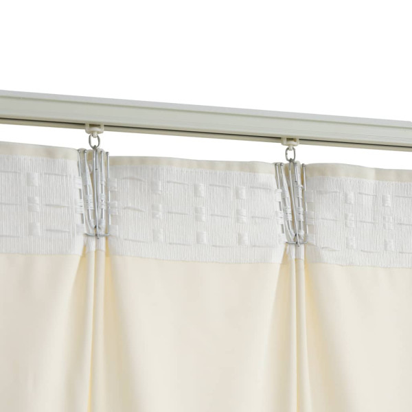 Cortinas blackout com ganchos 2 pcs 140x245 cm veludo cor creme M 4