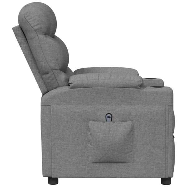 Sillón reclinable eléctrico tela gris claro M 5