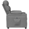 Sillón reclinable eléctrico tela gris claro 5