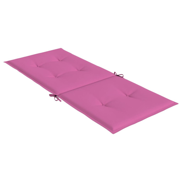 Cojines para sillas con respaldo alto 4 uds tela rosa M 5