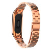 Cintura COOL para Xiaomi Minha faixa 5 / 6 / 7 / Amazfit Banda 5 aço rosa de ouro 2