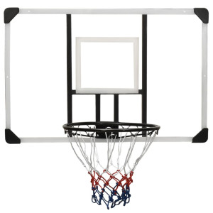 Tabela de basquetebol 106x69x3 cm policarbonato transparente H