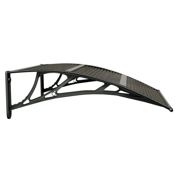 Toldo para porta 80x75 cm policarbonato preto M 4