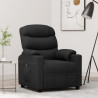 Sillón reclinable eléctrico de tela negro 1