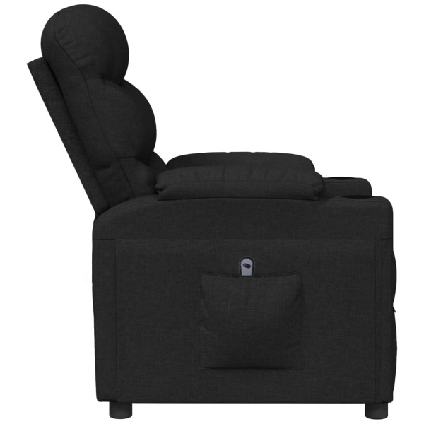 Sillón reclinable eléctrico de tela negro M 5