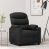 Sillón reclinable de tela negro 1