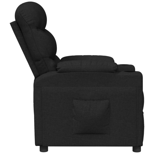 Sillón reclinable de tela negro M 4