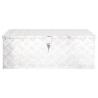 Caixa de arrumação 80x39x30 cm alumínio prateado 2