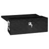 Caja de almacenaje de aluminio negro 60x23.5x23 cm 5