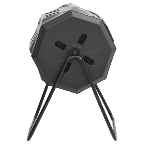 Contenedor de compostaje de jardín negro 73x64x95 cm 160 L M 3