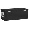 Caja de almacenaje de aluminio negro 70x31x27 cm 4