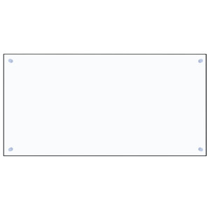 Protector contra salpicaduras cocina vidrio templado 100x50 cm H