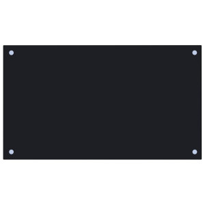 Protección salpicaduras cocina vidrio templado negro 70x40 cm H