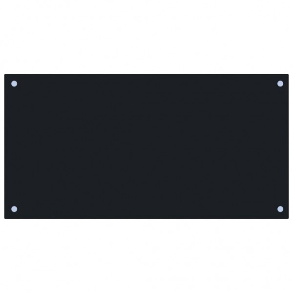 Protección salpicaduras cocina vidrio templado negro 80x40 cm D