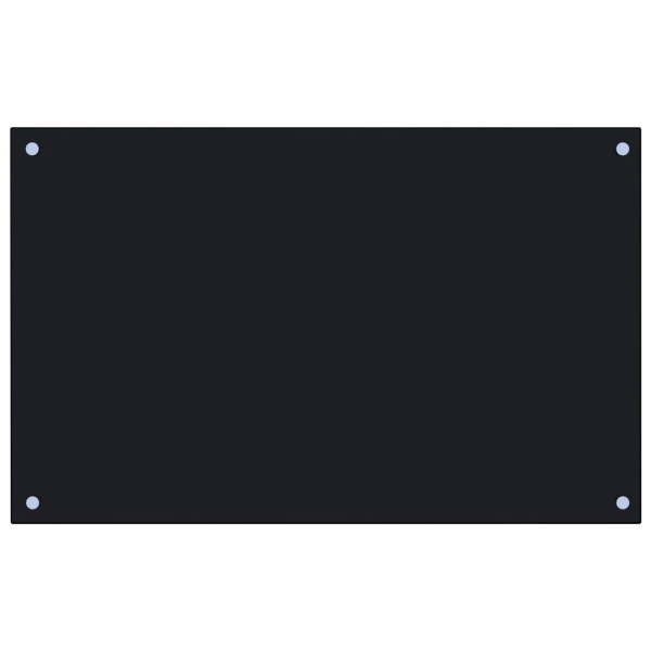 Protección salpicaduras cocina vidrio templado negro 80x50 cm M 2