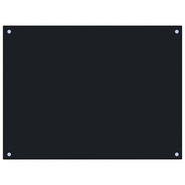 Protección salpicaduras cocina vidrio templado negro 80x60 cm D
