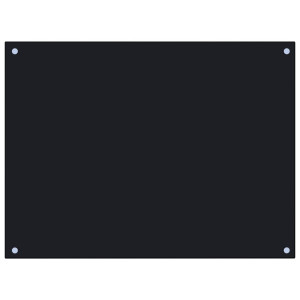 Protección salpicaduras cocina vidrio templado negro 80x60 cm H