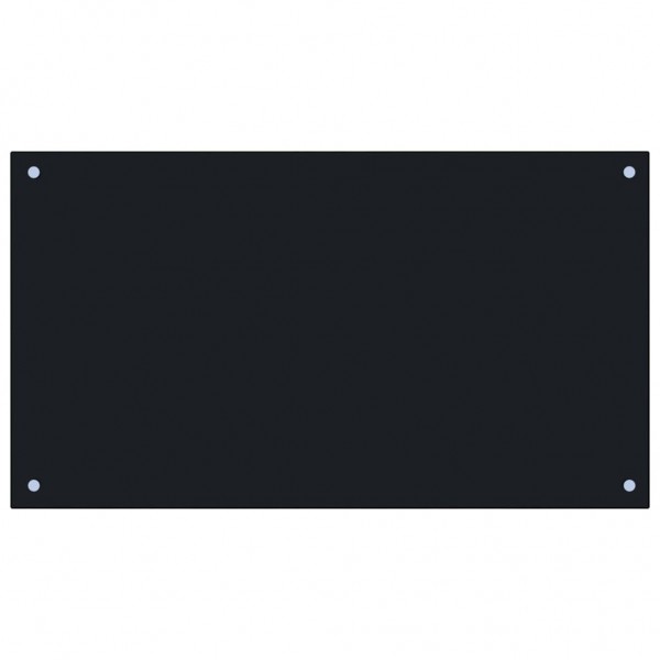 Protección salpicaduras cocina vidrio templado negro 90x50 cm D
