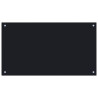 Protección salpicaduras cocina vidrio templado negro 90x50 cm 2