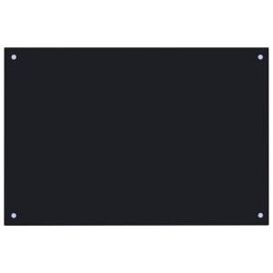 Protección salpicaduras cocina vidrio templado negro 90x60 cm H