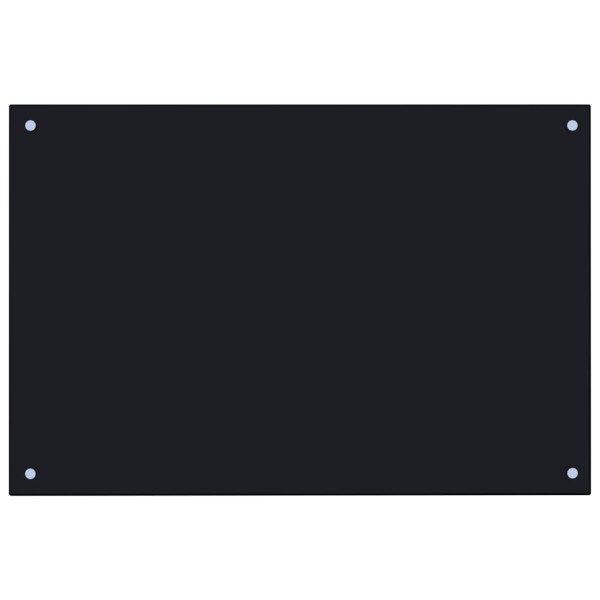 Protección salpicaduras cocina vidrio templado negro 90x60 cm M 2