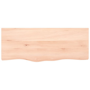 Estante de pared madera maciza de roble sin tratar 100x40x2 cm H