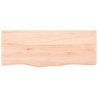 Estante de pared madera maciza de roble sin tratar 100x40x2 cm 2