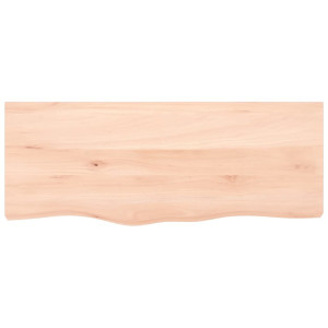 Estante de pared madera maciza de roble sin tratar 100x40x4 cm H
