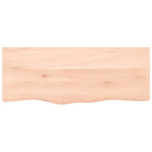 Estante de pared madera maciza de roble sin tratar 100x40x6 cm H