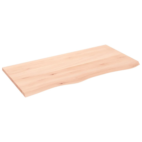 Estante de pared madera maciza de roble sin tratar 100x50x2 cm D