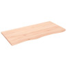Estante de pared madera maciza de roble sin tratar 100x50x2 cm 1