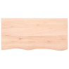 Estante de pared madera maciza de roble sin tratar 100x50x2 cm 2