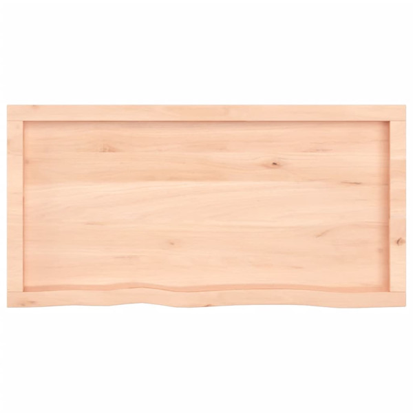 Estante de pared madera maciza de roble sin tratar 100x50x6 cm M 3