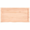 Estante de pared madera maciza de roble sin tratar 100x50x6 cm 3