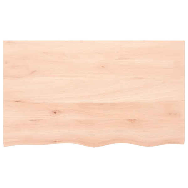 Estante de pared madera maciza de roble sin tratar 100x60x2 cm M 2