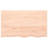 Estante de pared madera maciza de roble sin tratar 100x60x2 cm 2