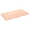Estante de pared madera maciza de roble sin tratar 100x60x4 cm 1